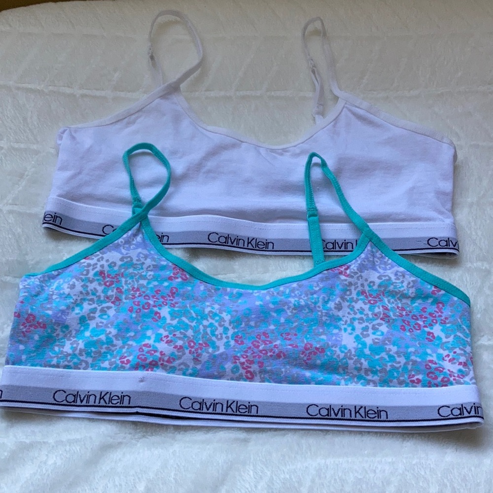 (2)Calvin Klein Girls Cotton Bralette
